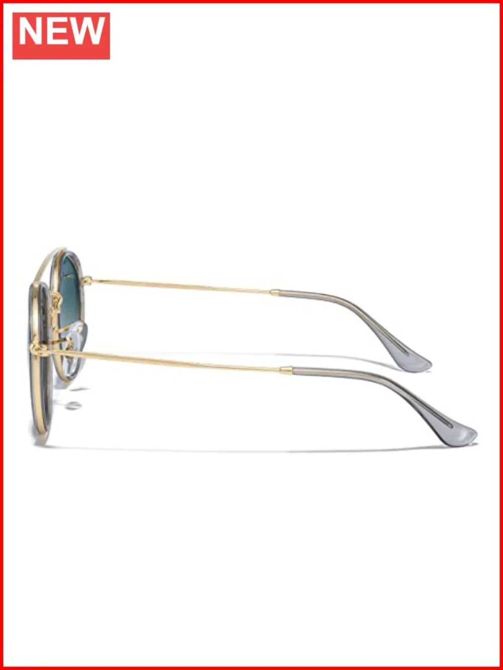 Retro Round Polarized Sunglasses Unisex Double Bridge